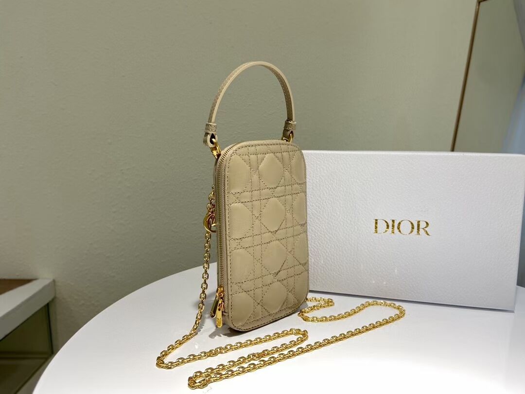 DIOR MINI BOBBY BAG Gradient Cannage Lambskin C0955 Cream