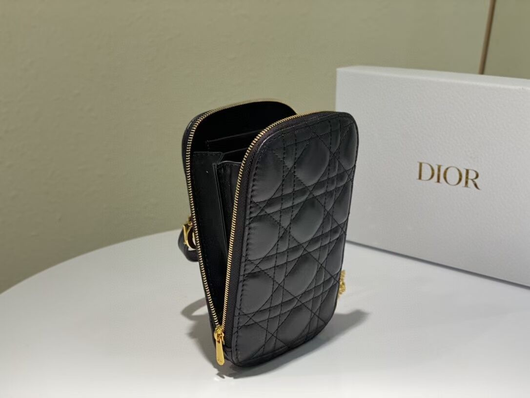 DIOR MINI BOBBY BAG Gradient Cannage Lambskin C0955 black