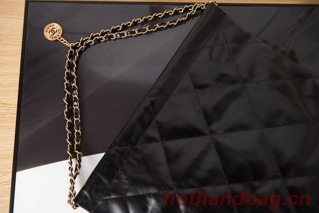 Chanel SHOPPING BAG Calfskin & Gold-Tone Meta AS3261 black