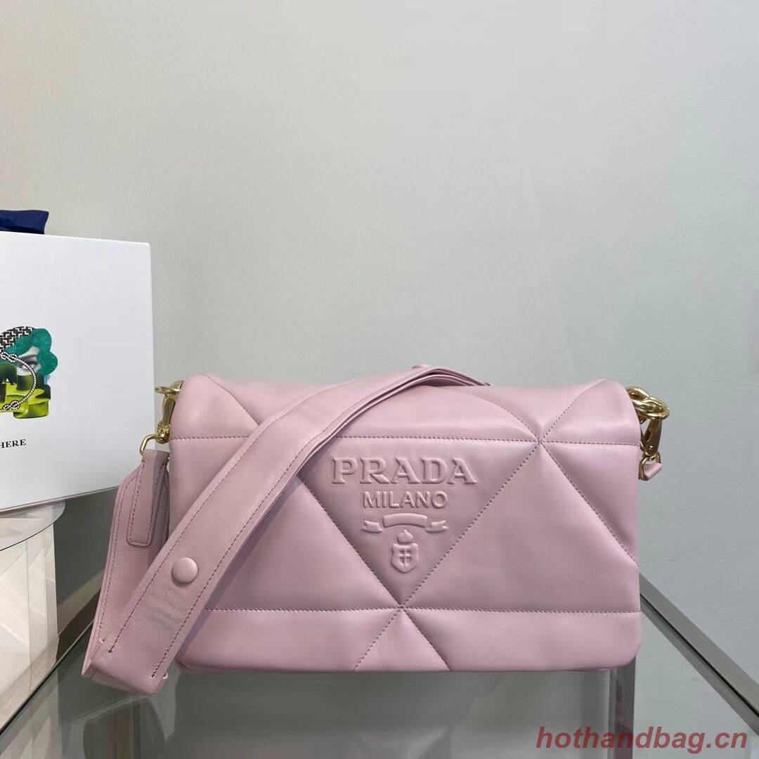 Prada Padded nappa leather shoulder bag 1BD306 pink