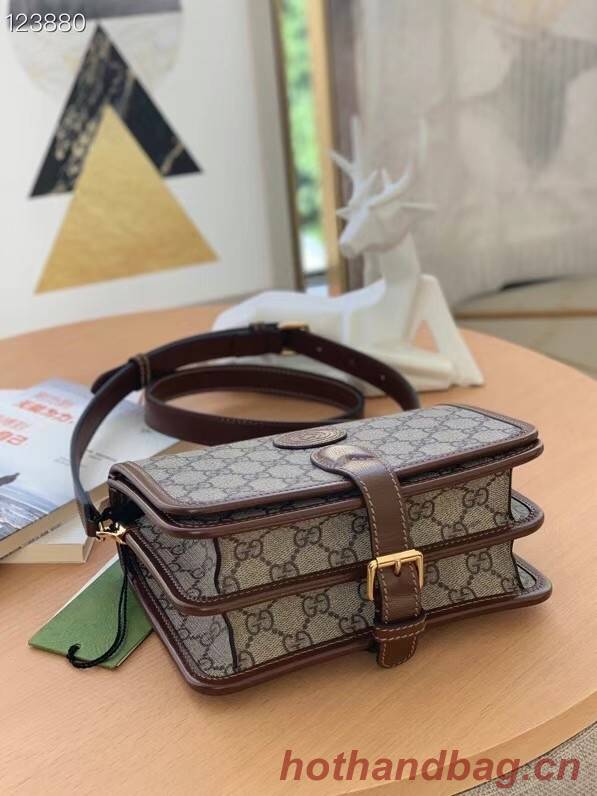 Gucci Mini shoulder bag with Interlocking G 671620 Brown 