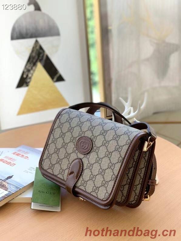 Gucci Mini shoulder bag with Interlocking G 671620 Brown 