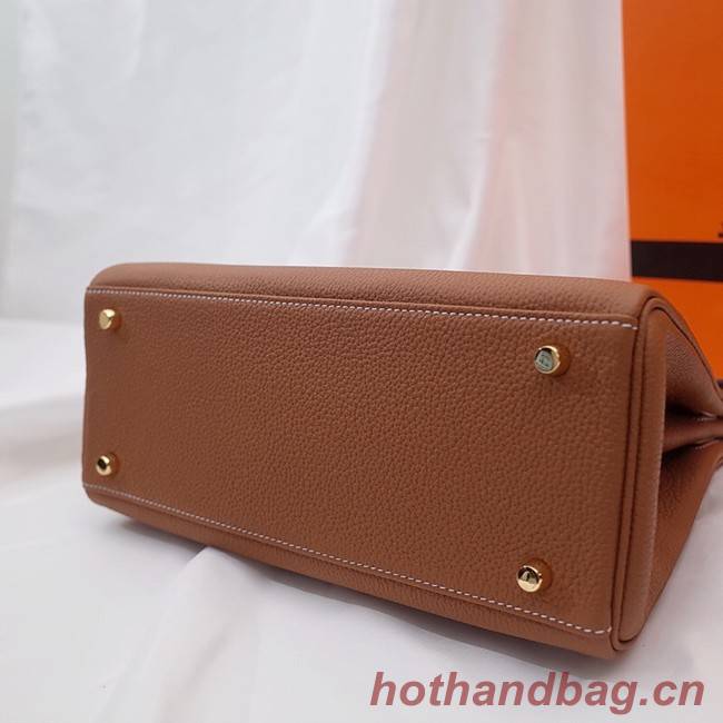 Hermes Kelly Shoulder Bag Original TOGO Leather KY3255 brown