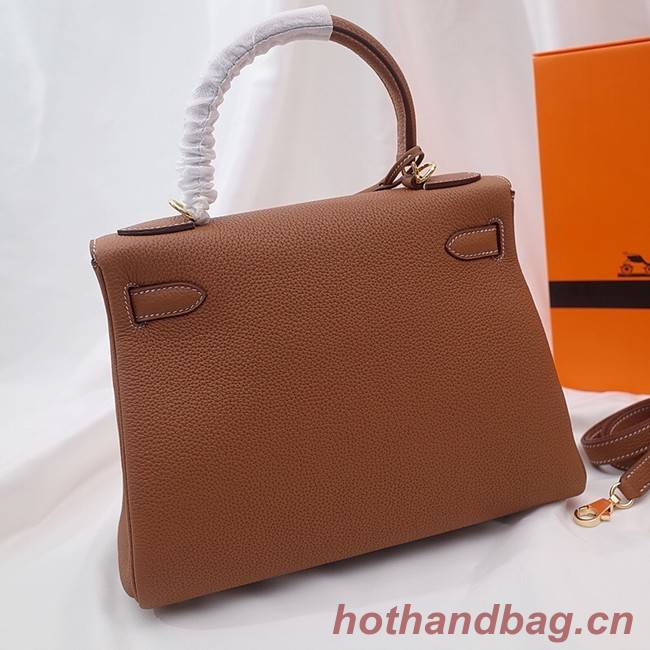 Hermes Kelly Shoulder Bag Original TOGO Leather KY3255 brown