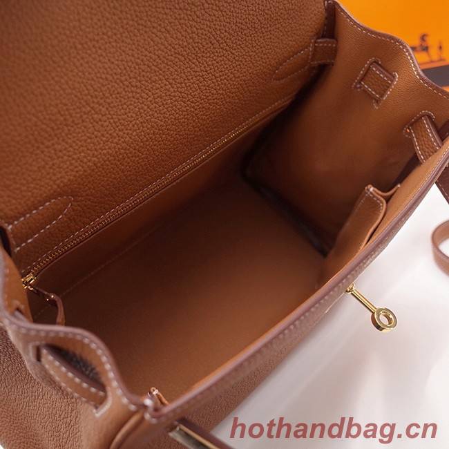 Hermes Kelly Shoulder Bag Original TOGO Leather KY3255 brown