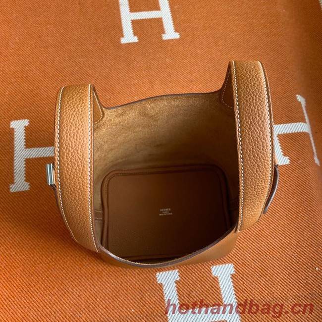 Hermes Picotin Lock Bags Original togo Leather PL3388 brown