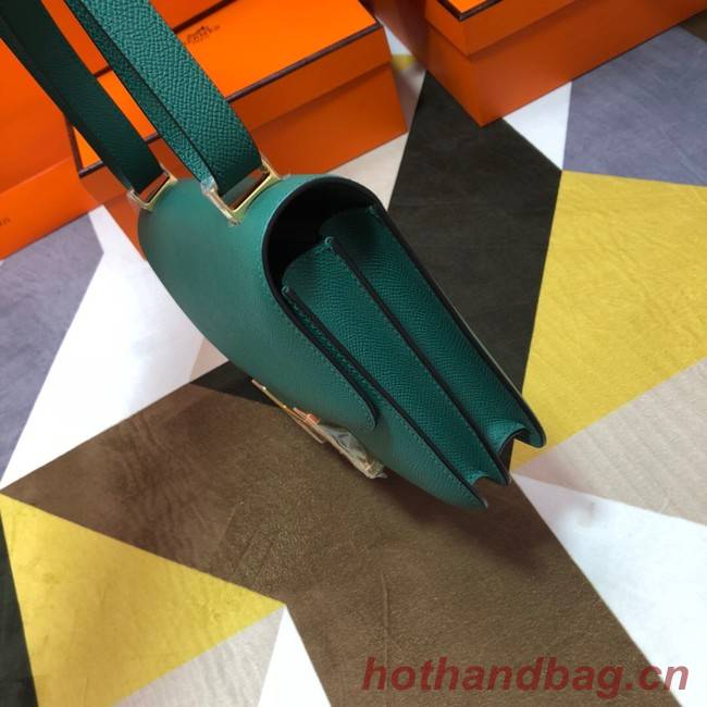 Hermes Original Espom Leather Constance Bag 5333 blackish green