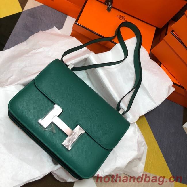 Hermes Original Espom Leather Constance Bag 5333 blackish green