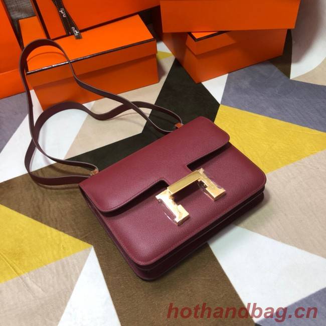 Hermes Original Espom Leather Constance Bag 5333 claret