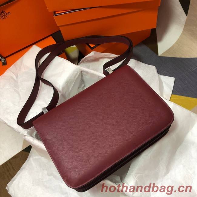 Hermes Original Espom Leather Constance Bag 5333 claret