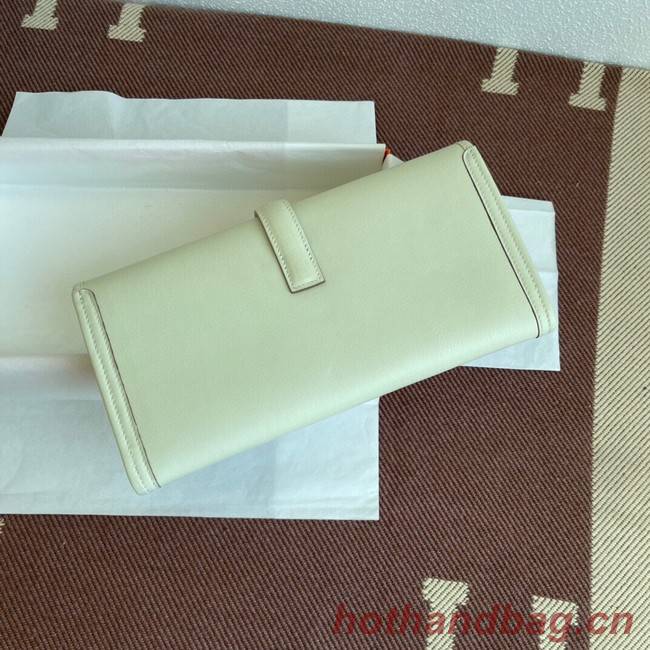 Hermes Original jige swift Leather Clutch 37088 cream