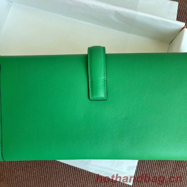 Hermes Original jige swift Leather Clutch 37088 green 