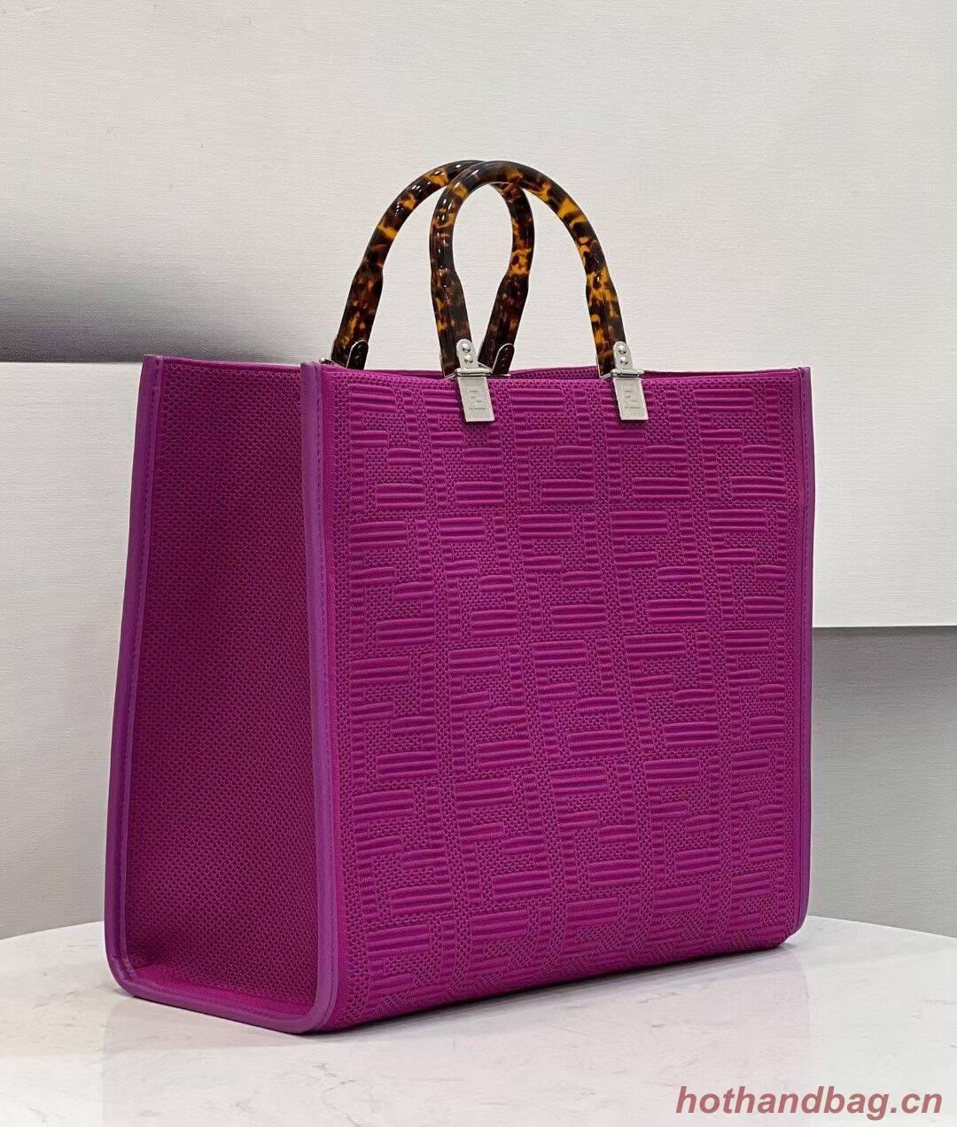 FENDI SHOPPER Canvas Bag FF63259 Fuchsia