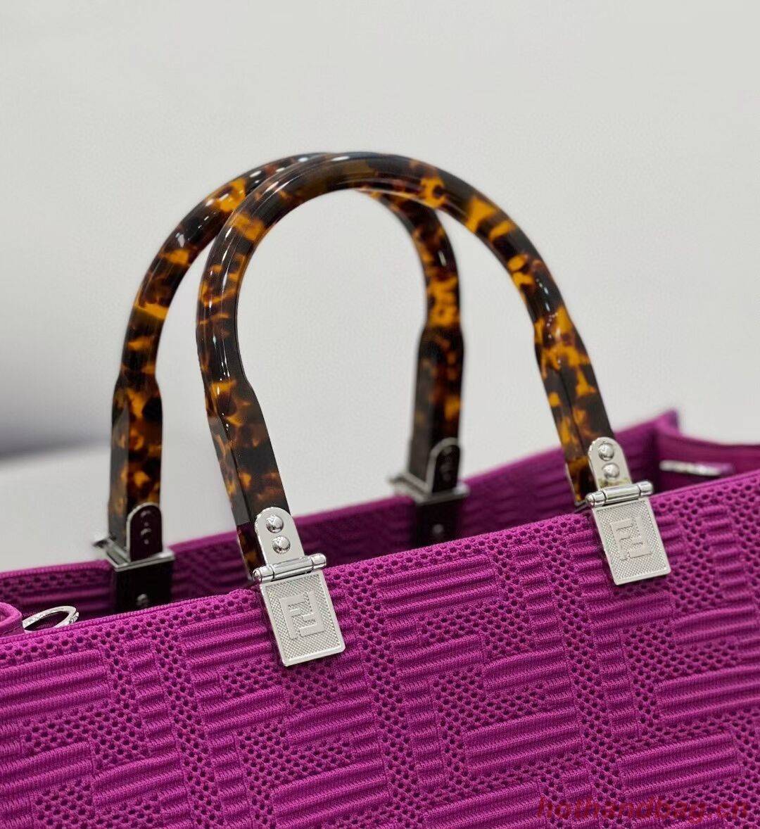 FENDI SHOPPER Canvas Bag FF63259 Fuchsia