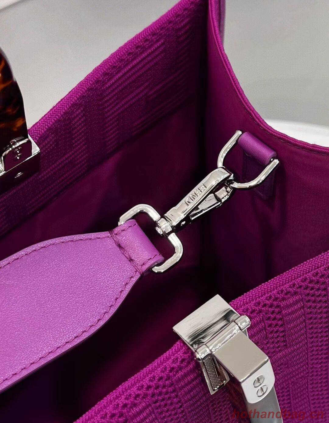 FENDI SHOPPER Canvas Bag FF63259 Fuchsia