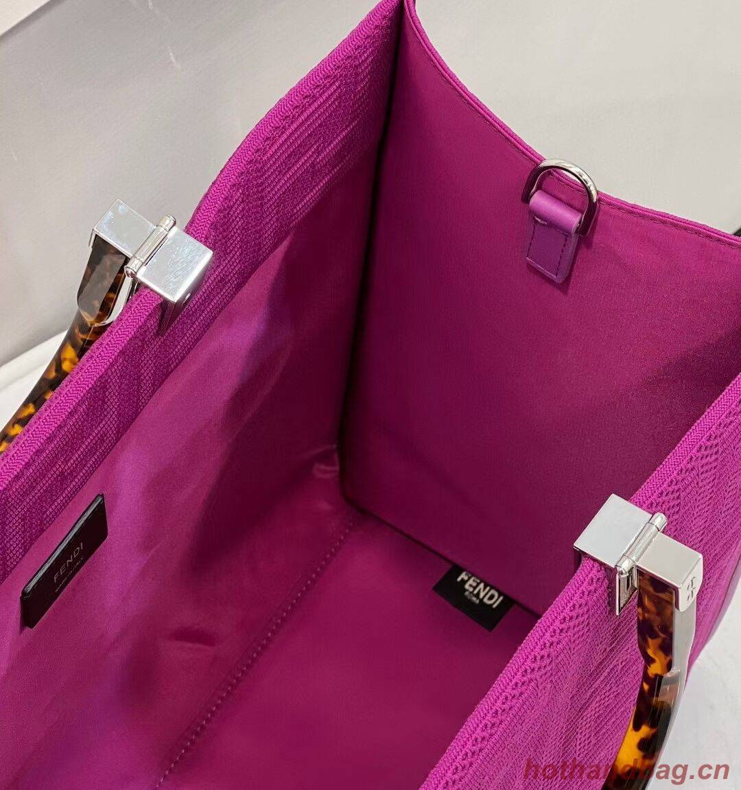 FENDI SHOPPER Canvas Bag FF63259 Fuchsia