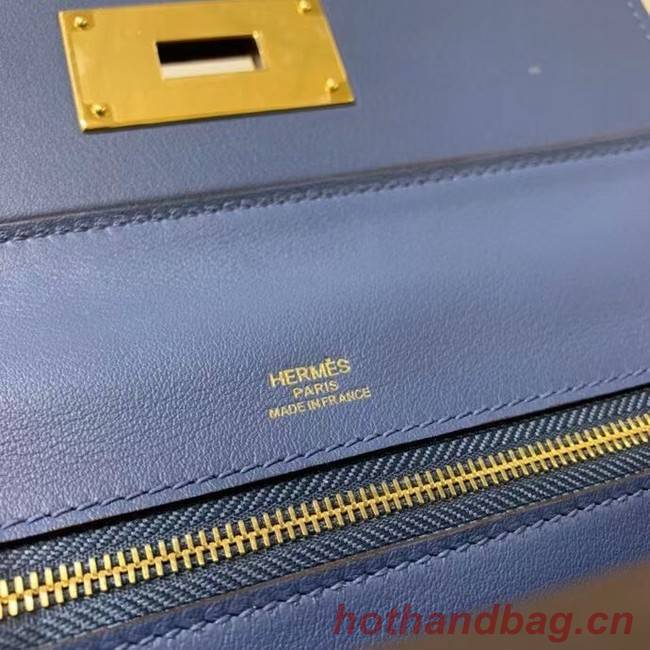 Hermes Kelly Original togo Leather Tote Bag H2424 Electro optic blue