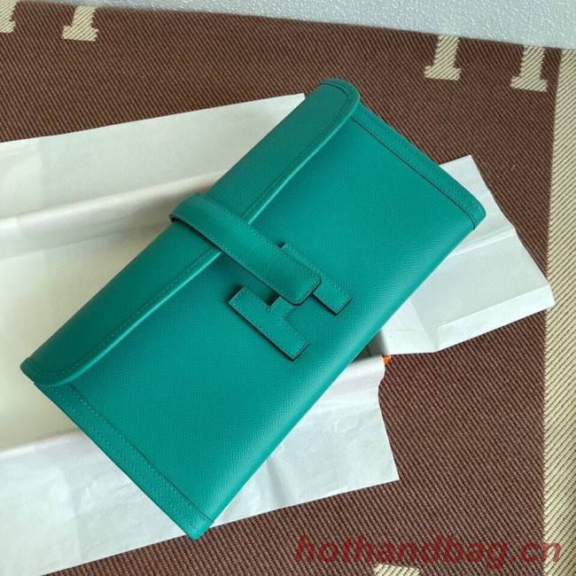 Hermes Original Espom Leather Clutch 37088 blue