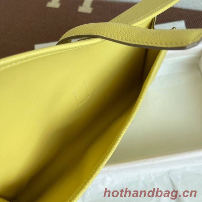 Hermes Original Espom Leather Clutch 37088 lemon