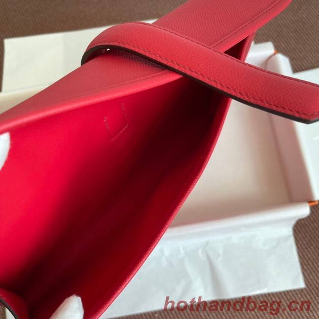 Hermes Original Espom Leather Clutch 37088 red