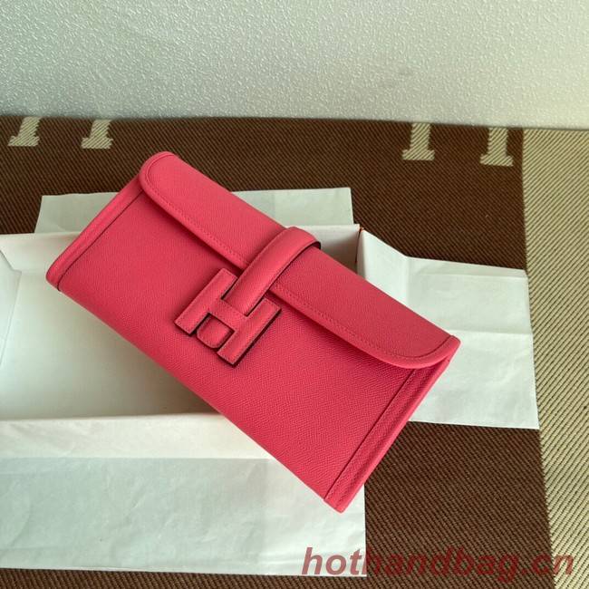 Hermes Original Espom Leather Clutch 37088 rose