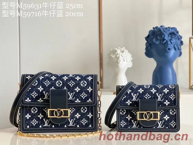 Louis Vuitton DAUPHINE PM M59480 Navy Blue