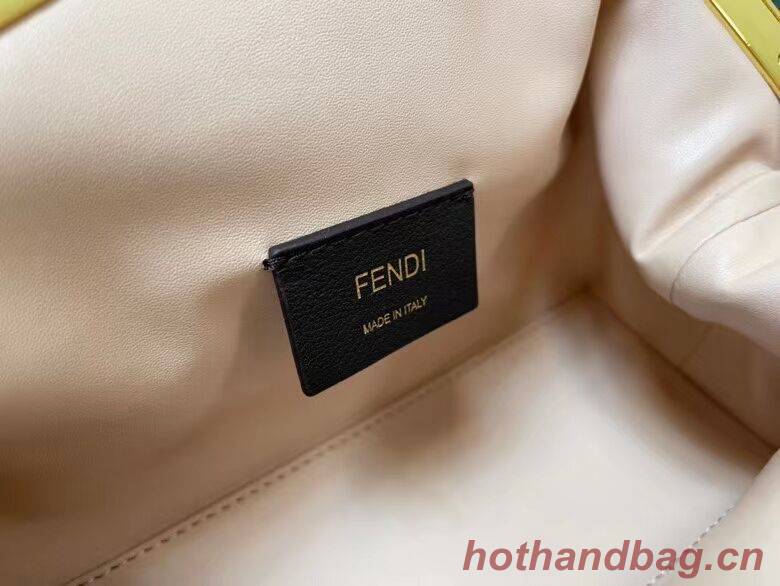 FENDI FIRST SMALL flannel bag with embroidery 8BP129A Beige