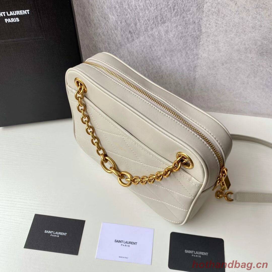 YSL LE MAILLON SMALL CHAIN BAG IN QUILTED LAMBSKIN 6693081 BLANC VINTAGE