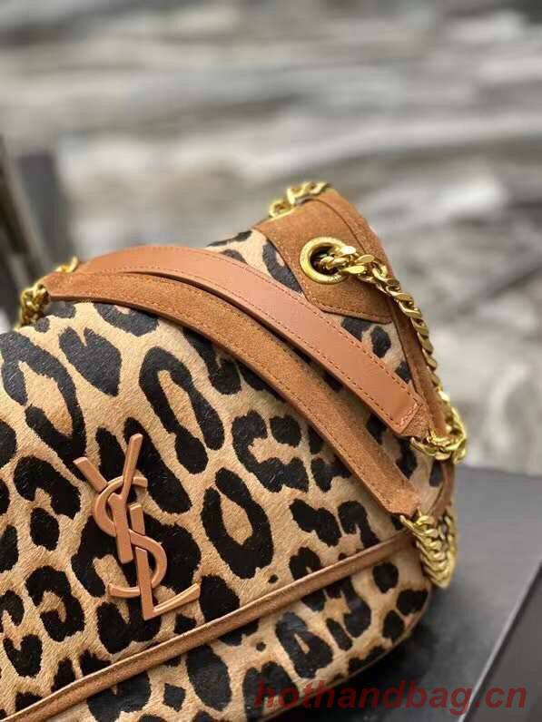 YSL NIKI MEDIUM IN Leopard hair Y533158 BROWN