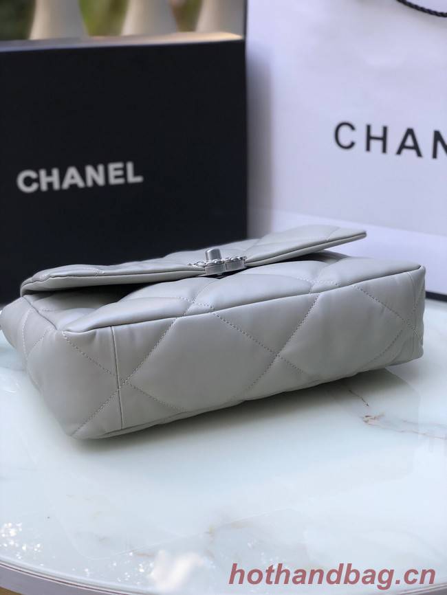 CHANEL Lambskin 19 Flap Bag AS1160N gray