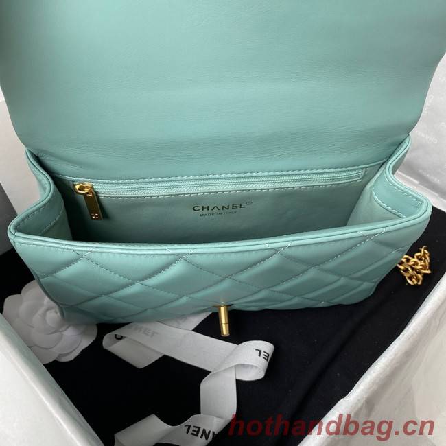 Chanel SMALL Lambskin FLAP BAG AS1793 SKY BLUE