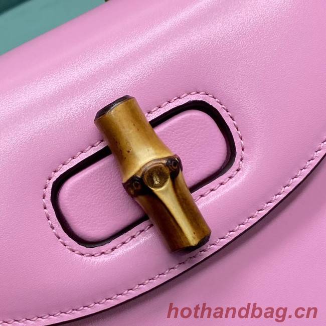 Gucci Mini top handle bag with Bamboo 686864 pink