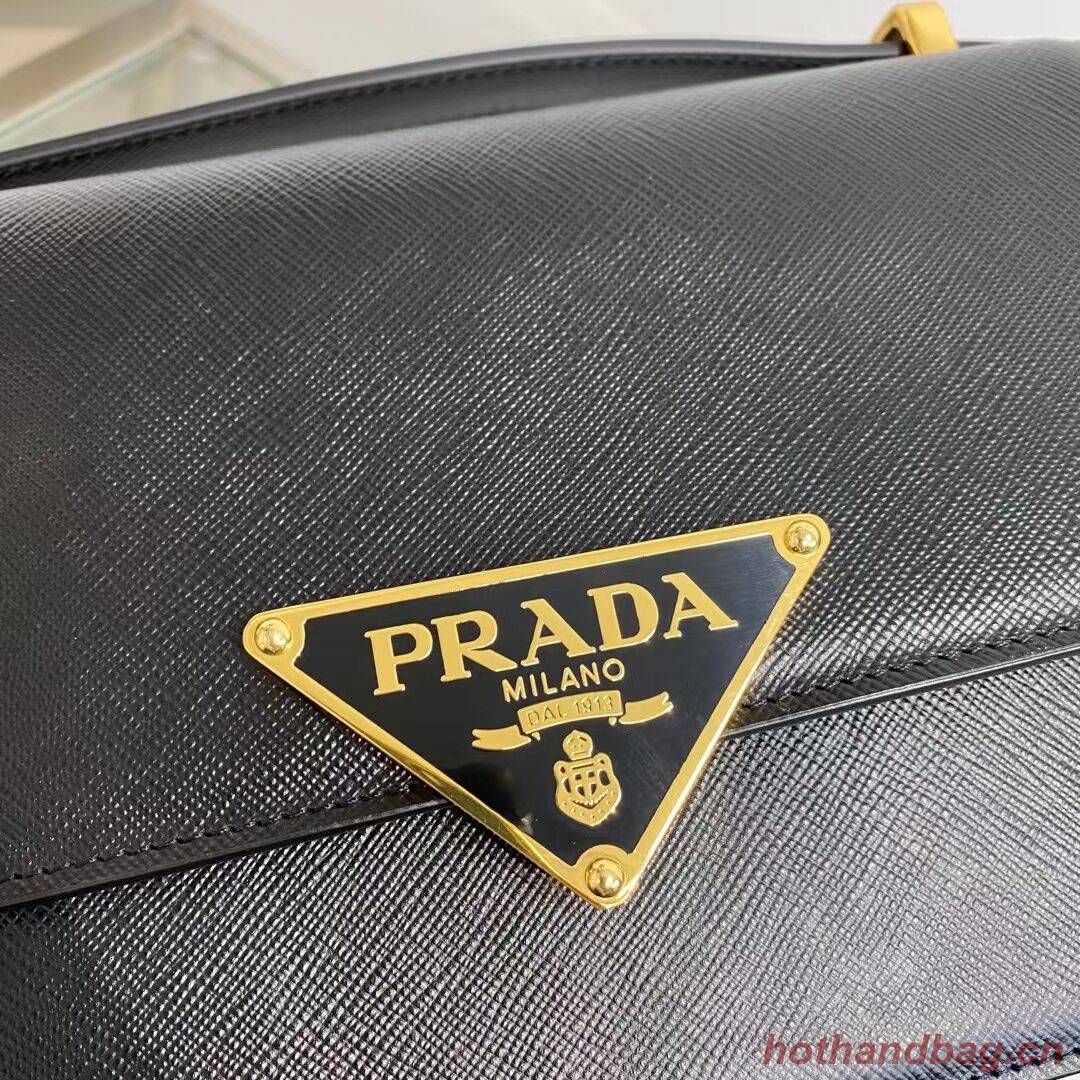 Prada Saffiano leather Identity shoulder bag 1BN320 black