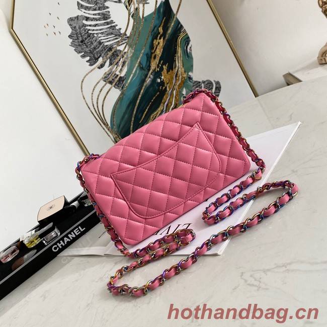 Chanel Flap Lambskin Shoulder Bag 1116 rose