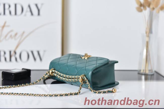 Chanel Flap Lambskin mini Shoulder Bag AS2615 green