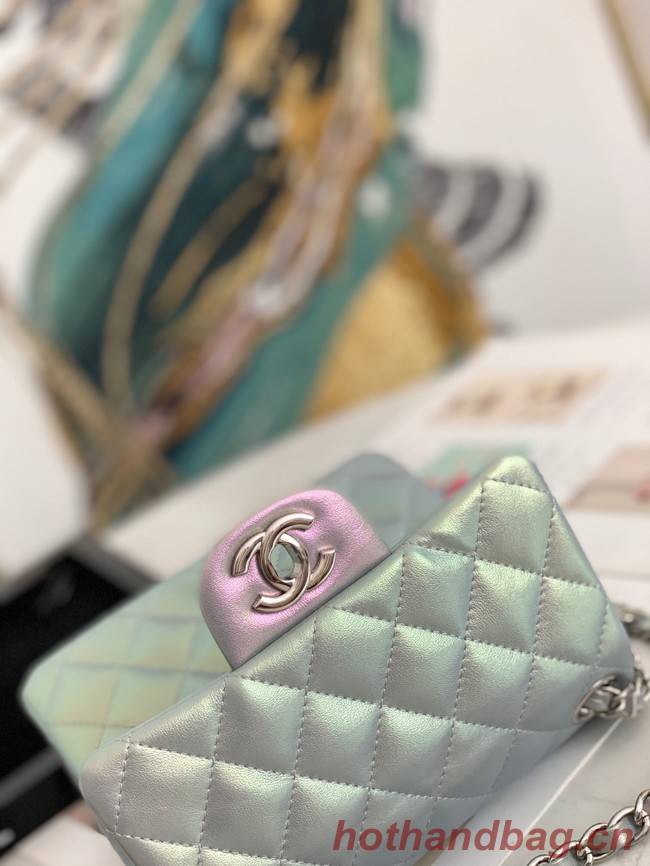 Chanel Flap Mirage Lambskin Shoulder Bag AS1115 sky blue