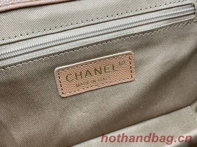 Chanel small flap bag Calfskin & Gold-Tone Metal A93749 brown