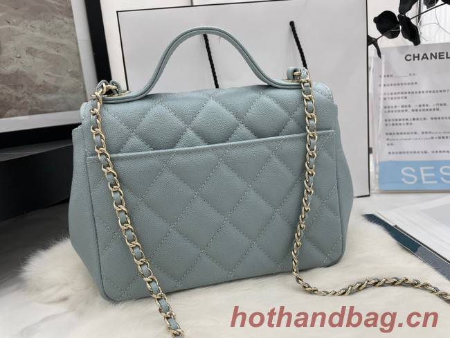 Chanel small flap bag Calfskin & Gold-Tone Metal A93749 sky blue