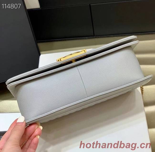 Boy chanel handbag A67086 light gray