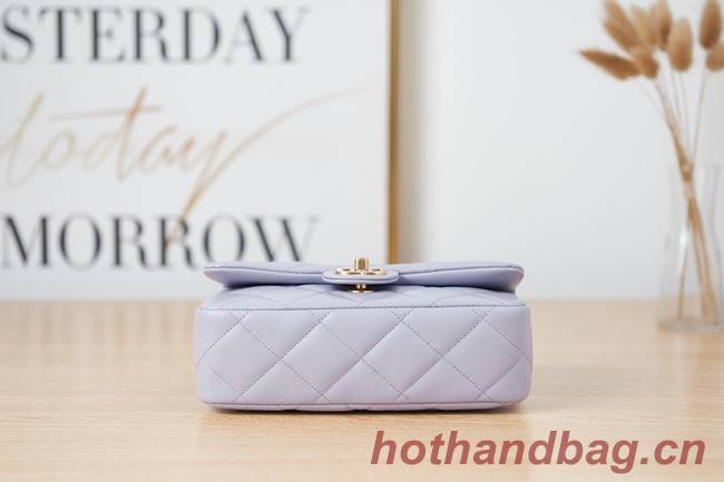 Chanel Flap Lambskin small Shoulder Bag AS3114 Lavender