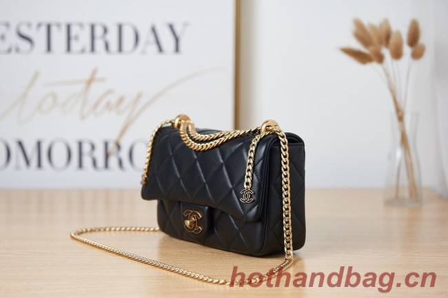 Chanel Flap Lambskin small Shoulder Bag AS3114 black