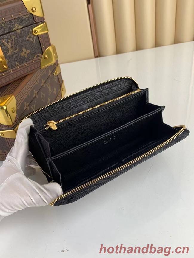 Louis Vuitton ZIPPY leather WALLET M81141 black