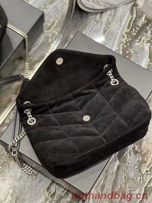 Yves Saint Laurent LOULOU PUFFER BAG SUEDE Y577476 Black