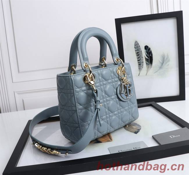 LADY DIOR MY ABCDIOR BAG Cannage Lambskin M0538O light blue