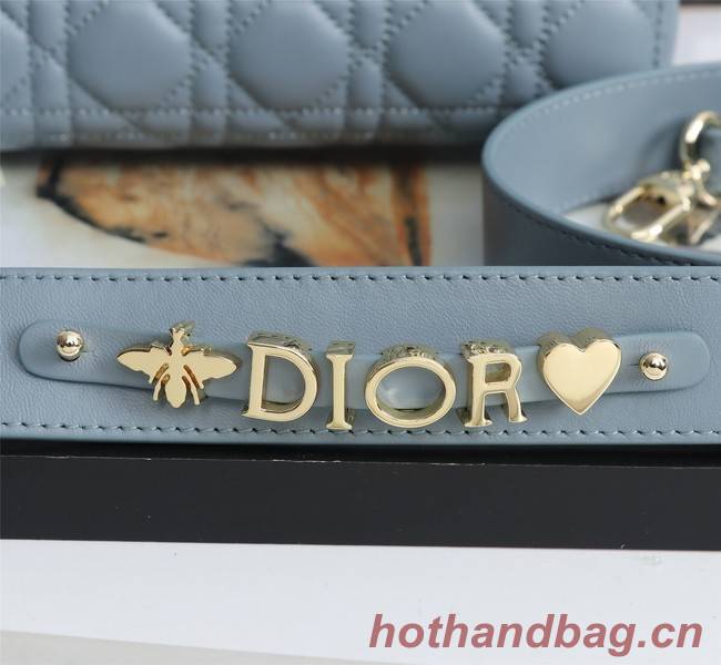 LADY DIOR MY ABCDIOR BAG Cannage Lambskin M0538O light blue