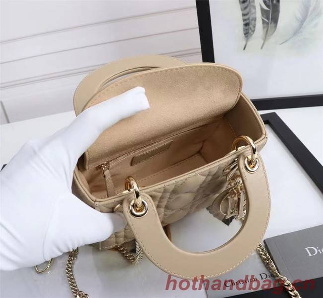 MINI LADY DIOR BAG Lambskin M0566OE Beige