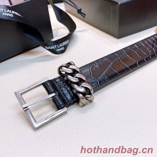 YSL Leather 30MM BELT 0236