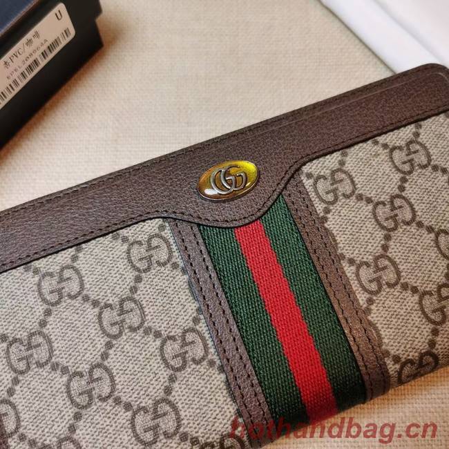 Gucci Horsebit 1955 zip around wallet 597612 BROWN