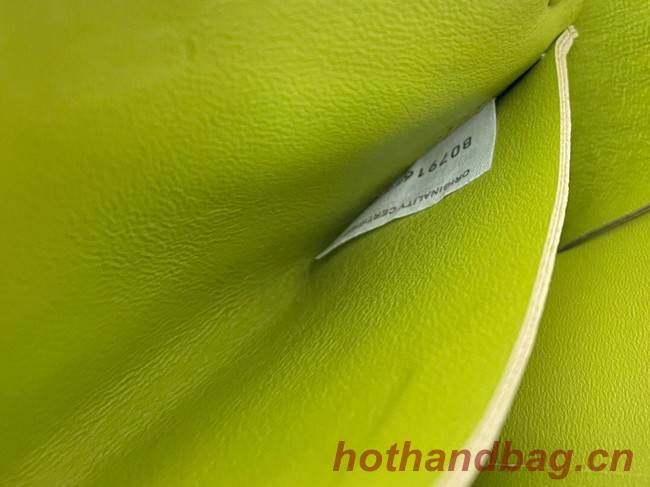 Bottega Veneta CASSETTE Mini intreccio leather belt bag 651053 Lemon