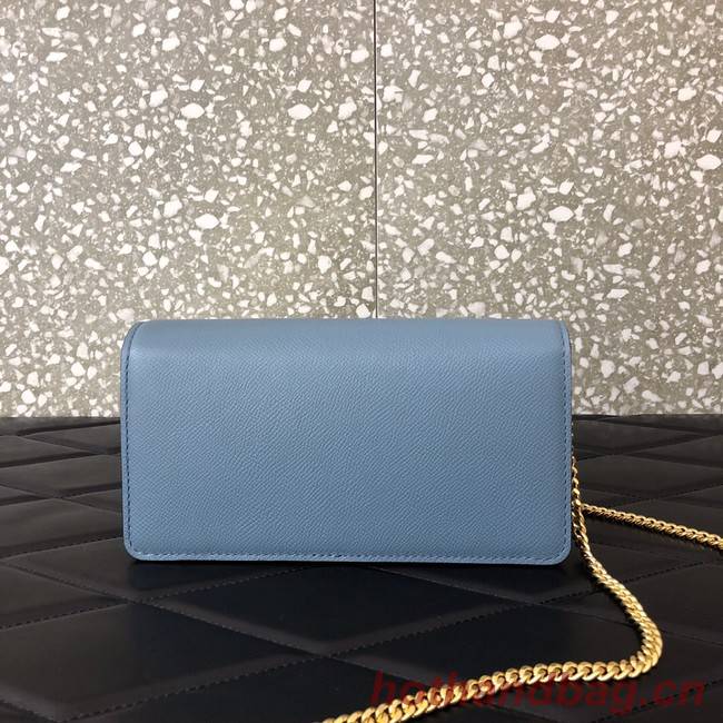 VALENTINO GARAVANI Stud Sign Grained Calfskin Shoulder Bag 0093 blue